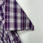 New Men’s White Horse Purple Short Sleeve Pearl Snap Small B-46