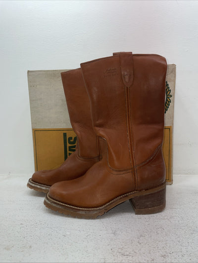 New Men’s Brown Texas Brand Cowboy Boots. M 302 9 D. 4-126