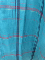 New Men’s ELY Diamond Blue Plaid Long Sleeve Pearl Snap Large CC-40