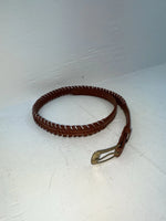 New Brown Genuine Leather Tex Tan Weaved 30” Belt #02/4564 JJ-131 