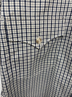 New Men’s White Horse Multicolor Plaid Long Sleeve Button Up Shirt XL M-91