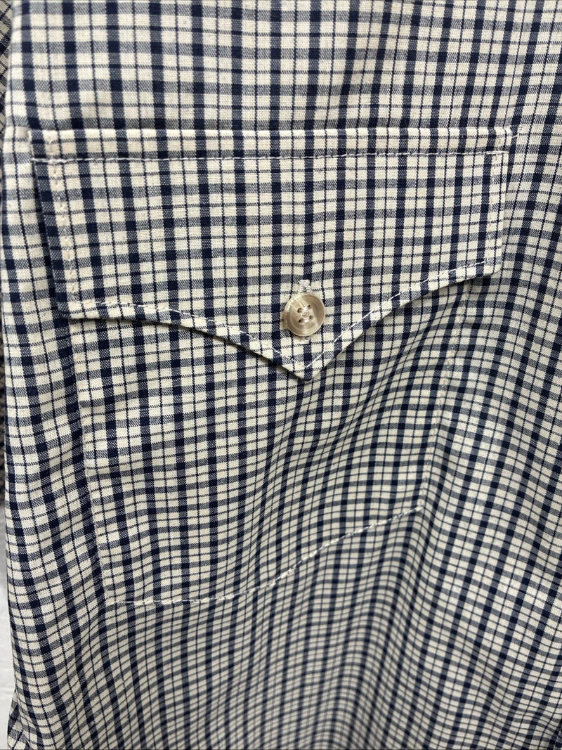New Men’s White Horse Multicolor Plaid Long Sleeve Button Up Shirt XL M-91