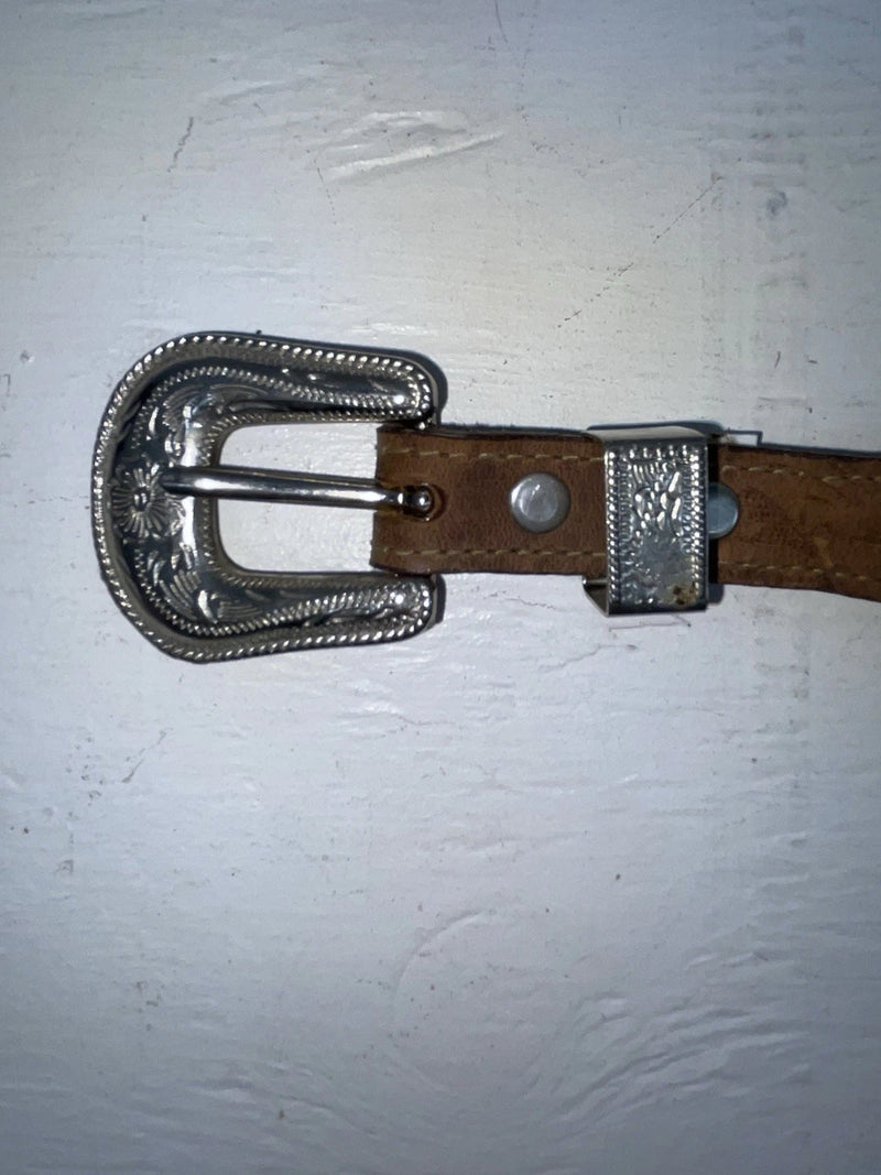 New Brown Genuine Leather Acme Tooled 28” Belt #5022 NN-25