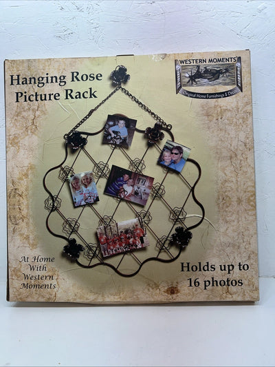 New Western Moments Bronze Hanging Rose Picture Rack #94490 3C-29