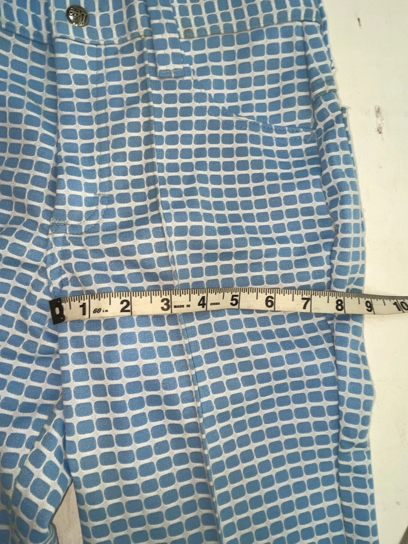 New Vintage Blue Checkered Lee Polyester Pants #2652644 VV-91