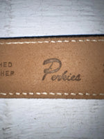 New Brown Genuine Leather Perkies Tooled 20” Belt #601 NN-68