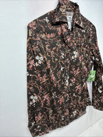 New Women’s Dickson Jenkins Floral Long Sleeve Pearl Snap Size 36 MM-49