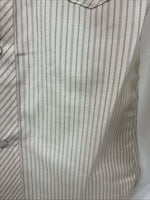 New Kids White Horse Yellow Stripe Long Sleeve Pearl Snap Medium DD-74