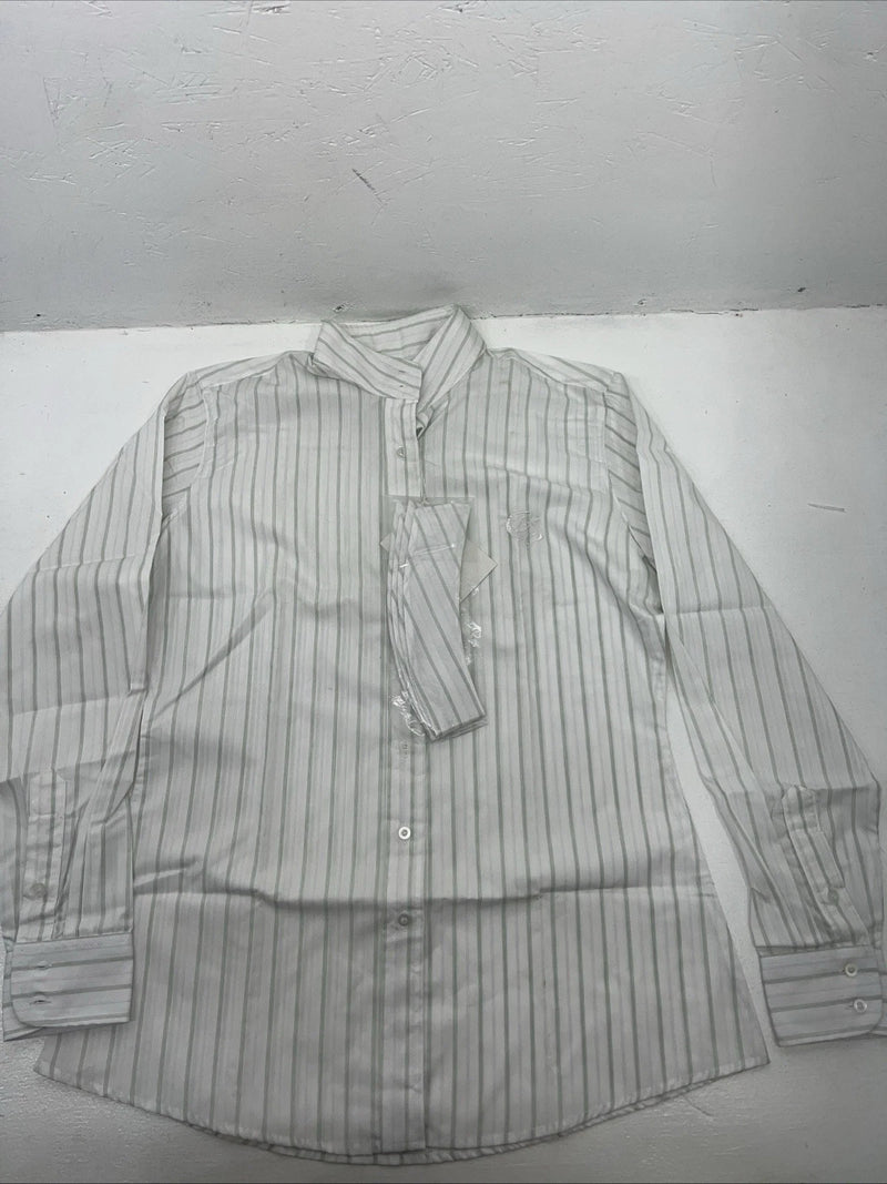 New Women’s Green Stripped On Course Long Sleeve English Riding Shirt. XL G-33