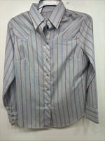 New Women’s Dickson Jenkins Multicolor Long Sleeve Pearl Snap Size 34 KK-100