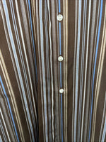 New Men’s Brown White House Long Sleeve Button Up Shirt. Large P-60