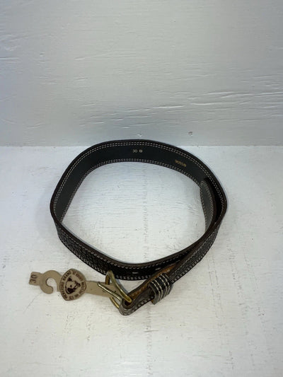 New Black Genuine Leather Tex Tan Tooled 30” Belt #955 NN-4