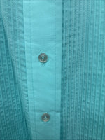 New WC Teal Long Sleeve Button Up English Shirt Size 8 DD-69
