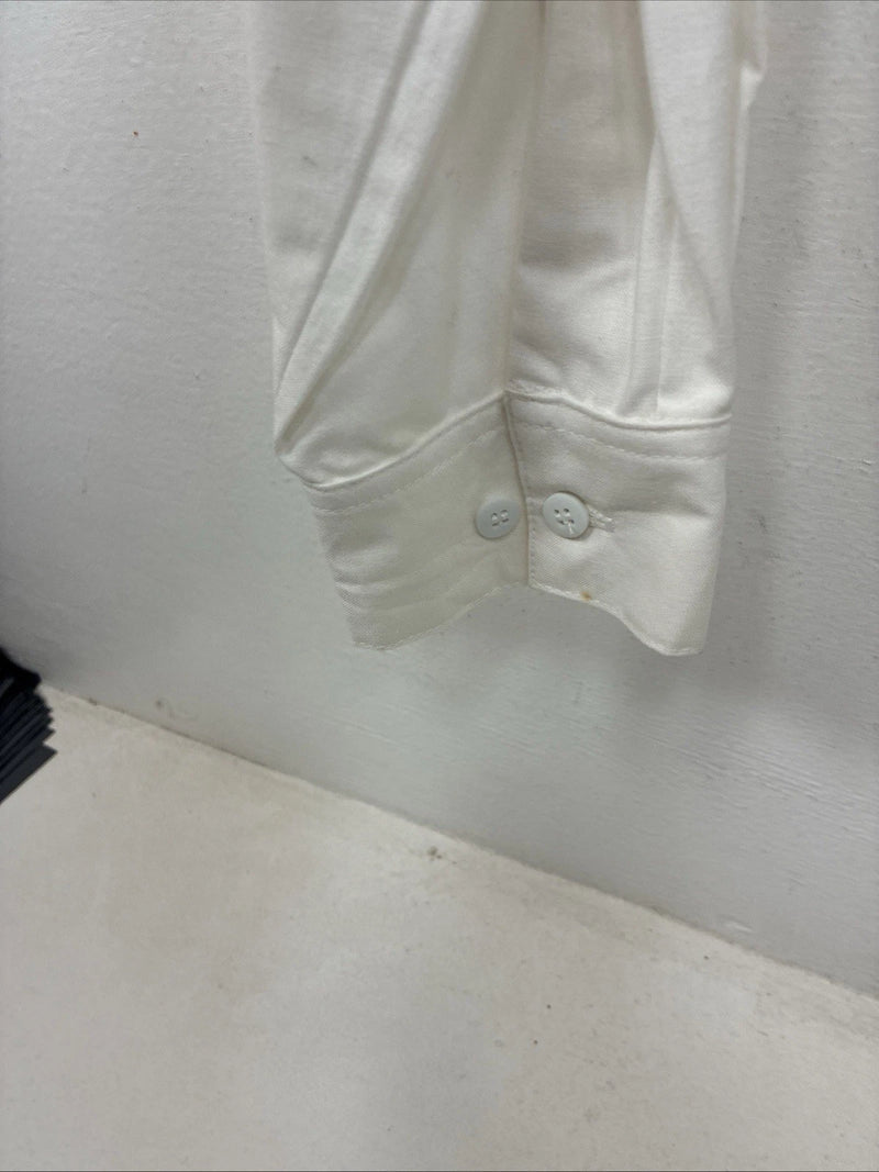 New Women’s Cricket Creek White Long Sleeve Button Up Size Large TT-84