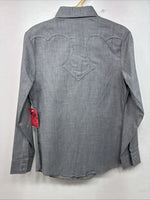 New Women’s Dickson Jenkins Gray Long Sleeve Button Up Size 32 MM-30
