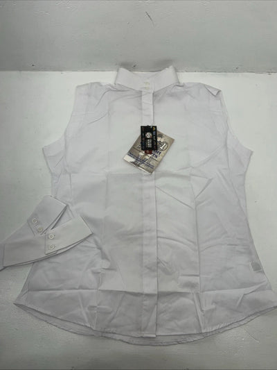 New Women’s White Tough 1 Comfort Riders Sleeveless Riding Shirt. 40 D-33