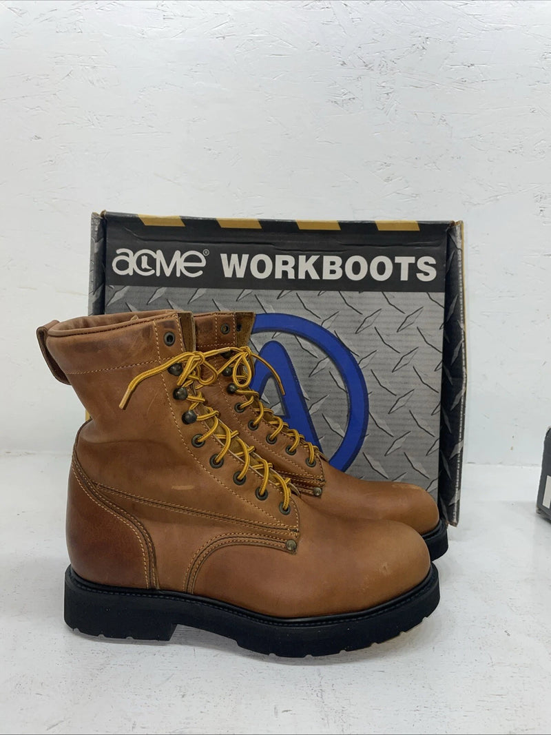 New Women’s Brown Acme Cowboy Boots. 9077 7.5 7 1/2 E W. 17-19