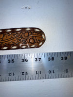 New Brown Genuine Leather Tooled 32” Belt #78000 Z-96