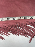 NOS Pink Show Chaps With Fringe Adjustable Waist 31” I-79
