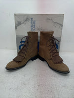 New Men’s Brown Lace Up Acme Cowboy Boots. 18069 8 M. 3-64