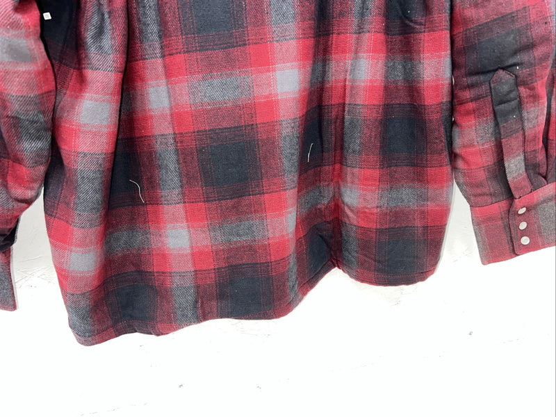 New Men’s ELY Cattleman Red Plaid Wool Jacket XL JJ-600