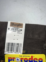 New Boys Brown Wrangler Cowboy Cut Pro Rodeo Denim Jeans. 8 Regular B-20