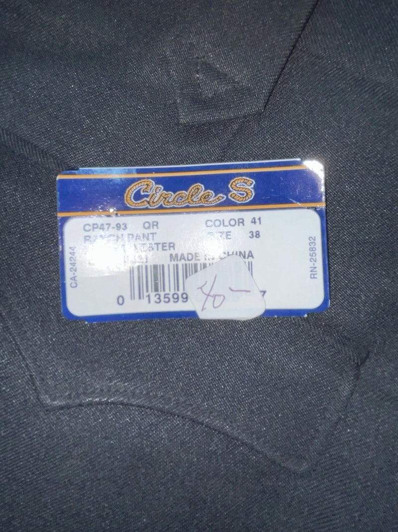 New Vintage Black Circle S Polyester Pants #CP4793 XX-91