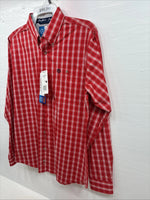 New Boy’s Wrangler Red Flannel Long Sleeve Button Up 2XL F-104