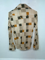 New Women’s Green Orange Panhandle Slim Long Sleeve Button Up Shirt #3165 3B-31