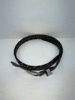 New Black Genuine Leather Chambers Braided 30” Belt #W7517 Z-44