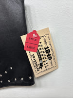 New Women’s 1848 RanchWear Black Rhinestone Sleeveless Vest Zip Up Large YY-40