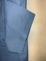 New Mens Blue ELY Cattleman Short Sleeve Pearl snap Shirt. 17 XL S-1