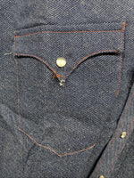 New Men’s Karman Blue Jena Long Sleeve Pearl Snap 15 Medium AA-75