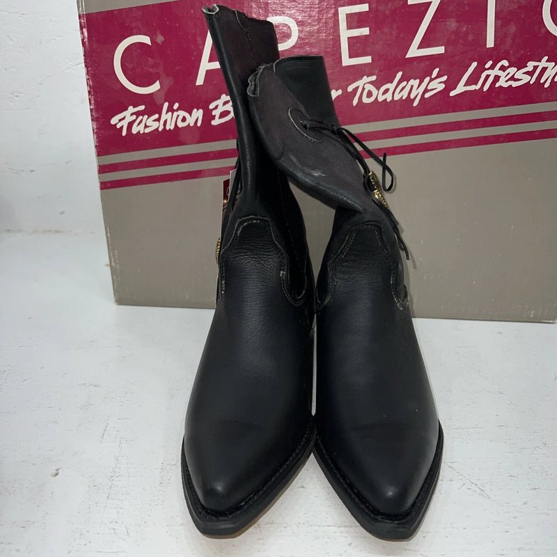 New Women’s Black Capezio Cowboy Boots With Fringe. L870 6 M. 20-85