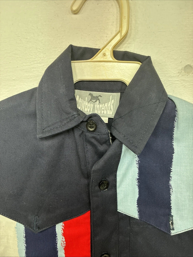 New Kids Cowboy Threads Multicolor Long Sleeve Button Up Size 3 LL-18