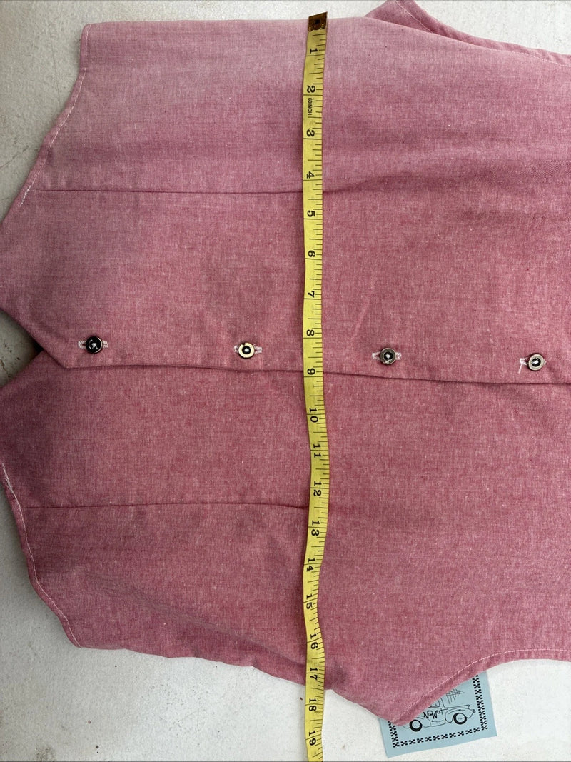 New Women’s Cowboy Threads Pink Sleeveless Button Up Size Small TT-85