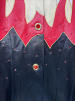 New Women’s 1849 Authentic Ranchwear Black Red Long Sleeve Show Jacket L UU-63