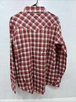 New Men’s Champion Westerns Red Plaid Long Sleeve Pearl Snap 16 X 35 Large Q-84