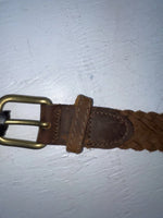 New Brown Genuine Leather Chambers Braided 28” Belt NN-45