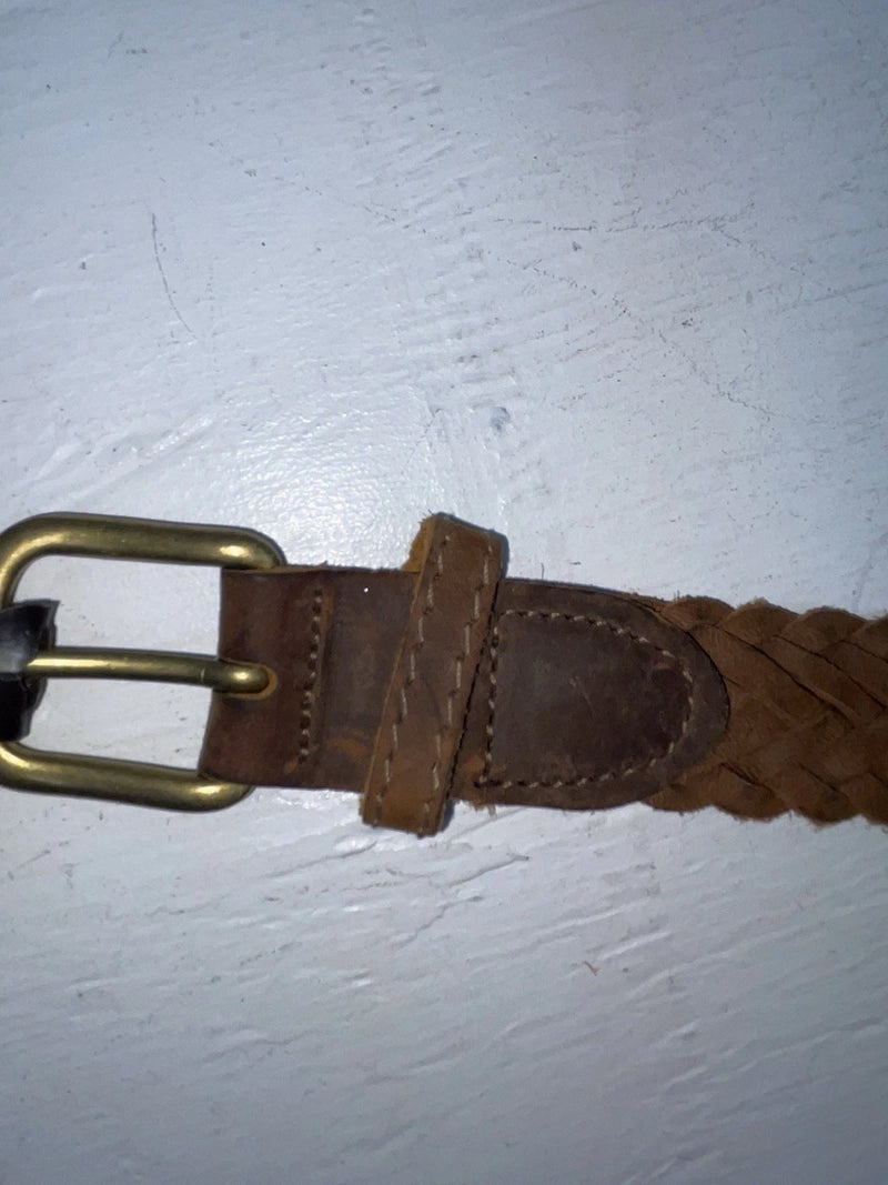 New Brown Genuine Leather Chambers Braided 28” Belt NN-45