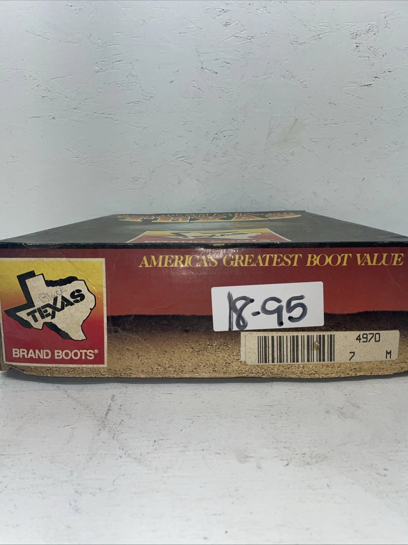 New Women’s Black Texas Brand Cowboy Boots. 4970 7 M. 18-95