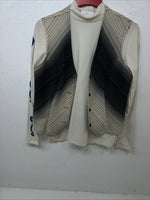 New Women’s Klassy Kowgirls White Western Show Shirt Vest Large UU-36