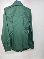New Women’s Panhandle Slim Green Long Sleeve Pearl Snap Size 30 LL-58