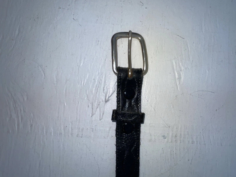 New Black Genuine Leather Beaded 30” Belt JJ-135