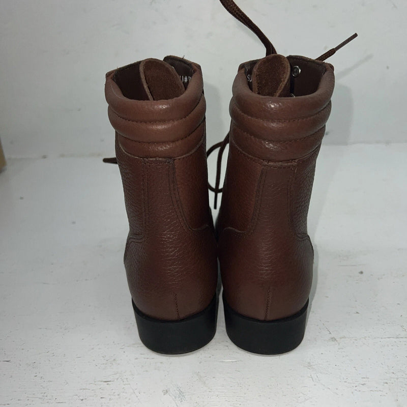 New Women’s Brown Lace Up Acme Cowboy Boots. 4479 6 M. 20-87