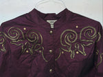 New Women’s Purple 1849 Authentic Ranchwear Western Show Shirt XL #2743 UU-28