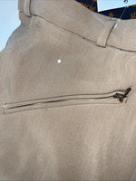 New Women’s Tan Ovation Low Rise English Riding Breeches. 34 R D-82 