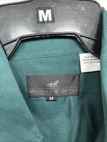 New Men’s Western Express Green Long Sleeve Pearl Snap Medium K-37
