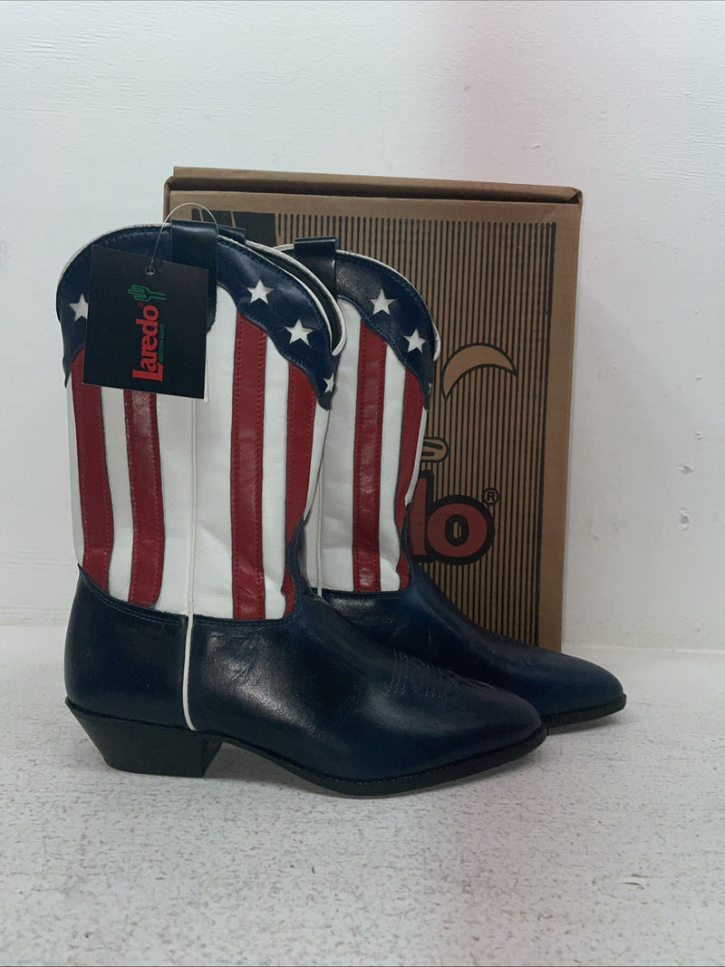 New Youth U.S. Flag Laredo Cowboy Boots. 1644 5 M. 2-119