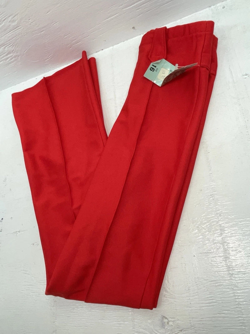 New Vintage Red Western Heritage Polyester Pants #G31 ZZ-76